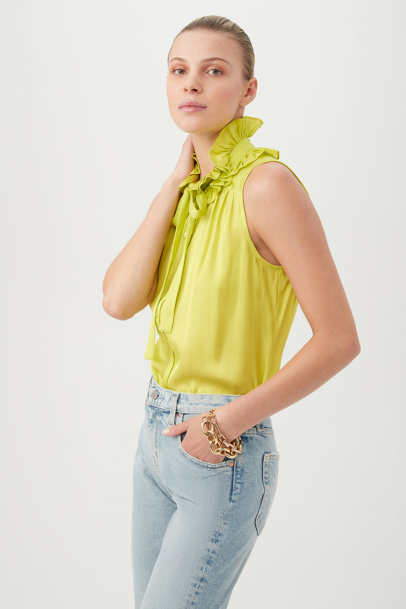 CINZIA TOP in LAGUARDIA LIME additional image 4