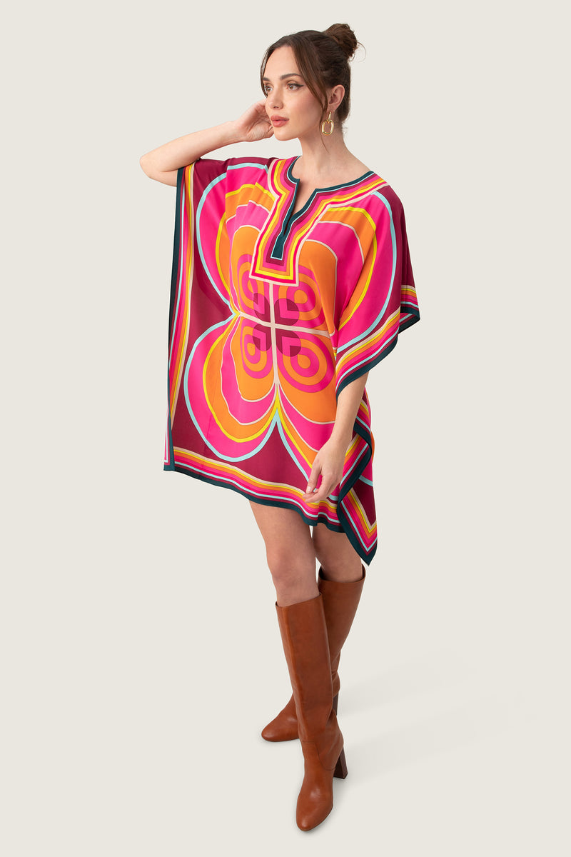 GUGGENHEIM GEO THEODORA CAFTAN DRESS in MULTI additional image 6