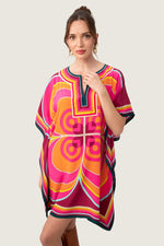GUGGENHEIM GEO THEODORA CAFTAN DRESS in MULTI additional image 2