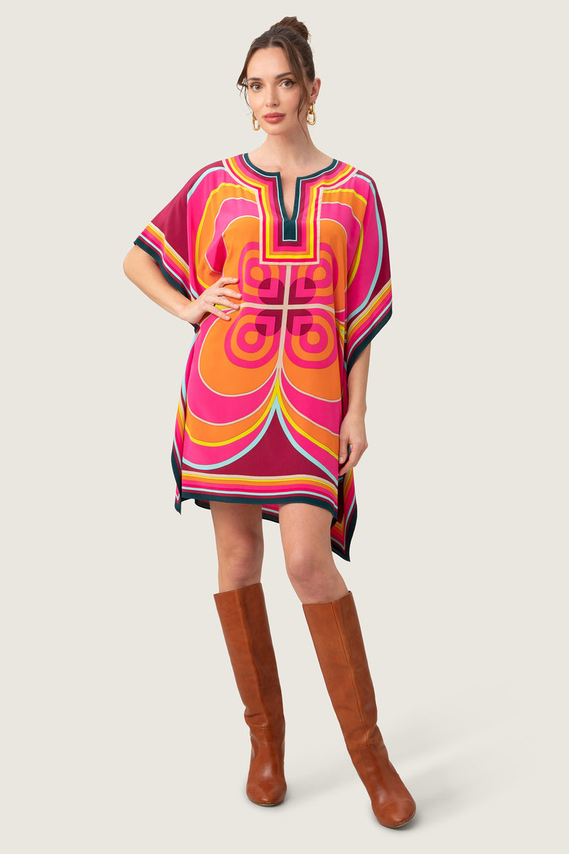 GUGGENHEIM GEO THEODORA CAFTAN DRESS in MULTI additional image 7