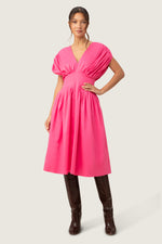 DASYA 2 MIDI DRESS in DOWNTOWN PINK