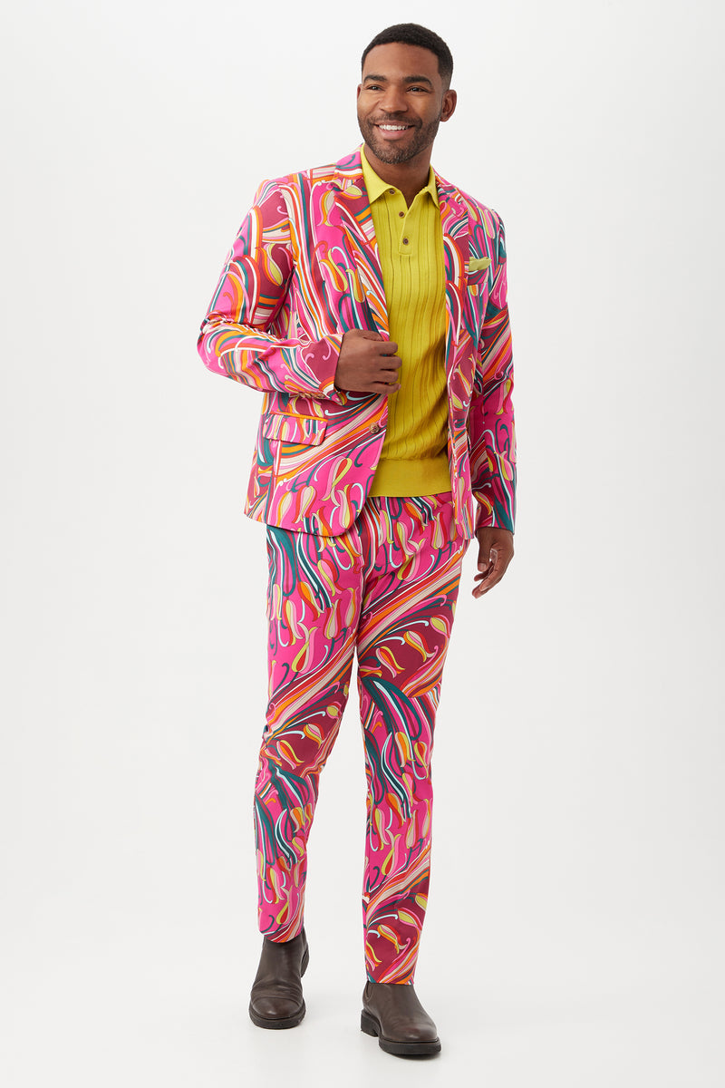 ALEX SLIM TROUSER in RADIO CITY ROSE MULTI additional image 3