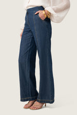 JIMI WIDE LEG PANT in INDIGO additional image 4