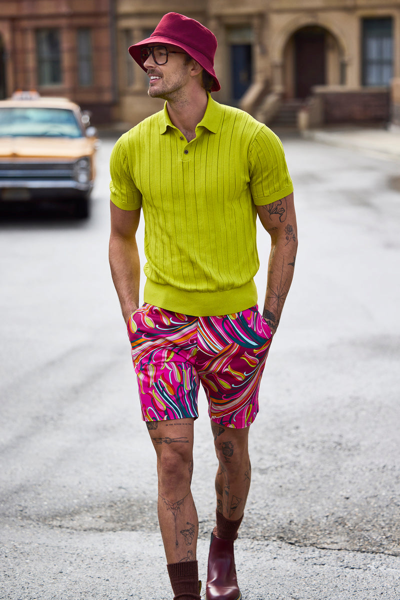 KENSINGTON SHORT SLEEVE POLO in LAGUARDIA LIME