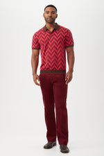 DIRK STRAIGHT LEG TROUSER in WINE additional image 4