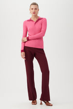 VESTRY POLO in DOWNTOWN PINK/BRYANT PARK BORDEAUX additional image 2