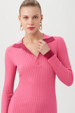 VESTRY POLO in DOWNTOWN PINK/BRYANT PARK BORDEAUX additional image 4