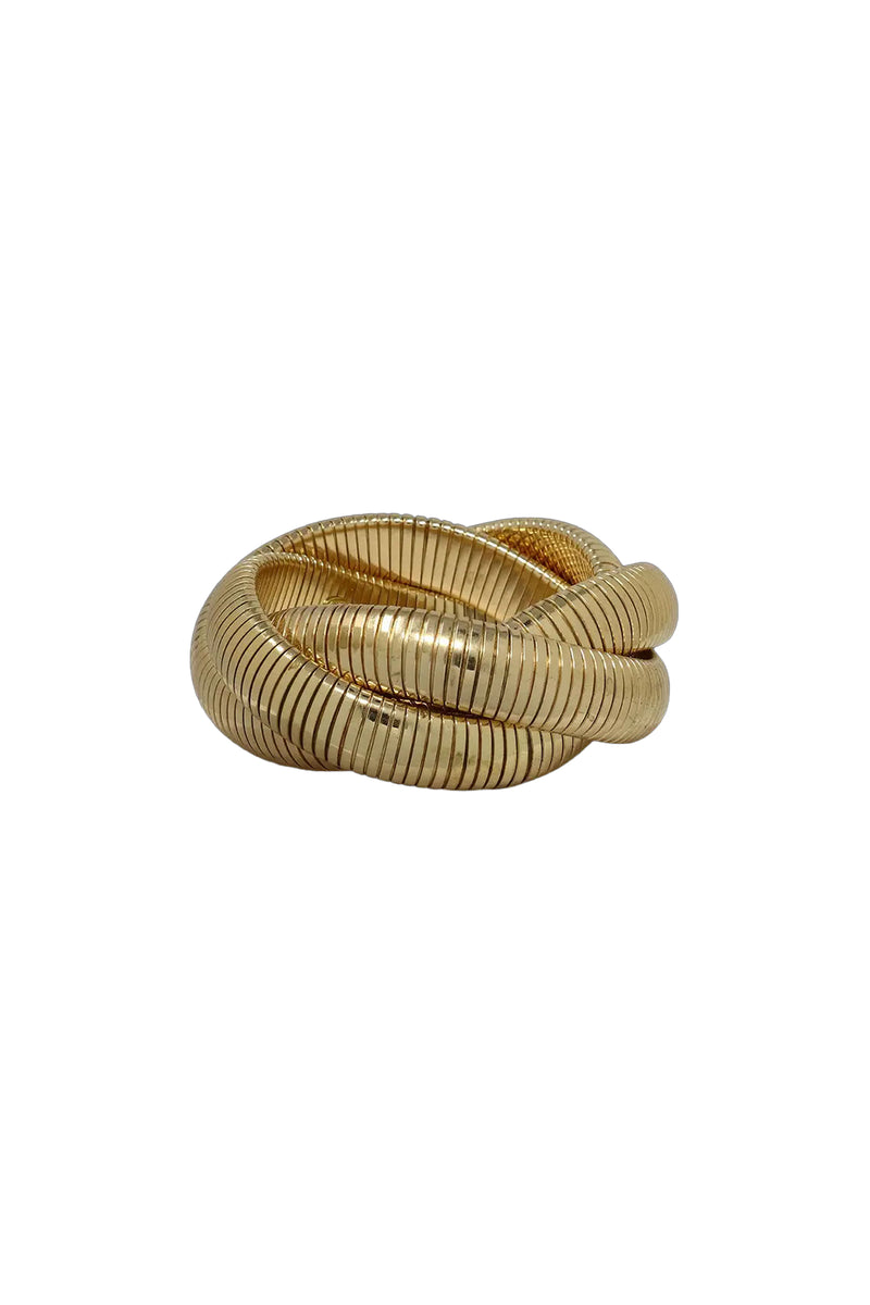 KJL TRIPLE GOLD SNAKE CHAIN BRACELET in GOLD