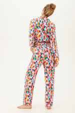 DANCING DOTS LONG SLEEVE CLASSIC PJ SET in MULTI additional image 1