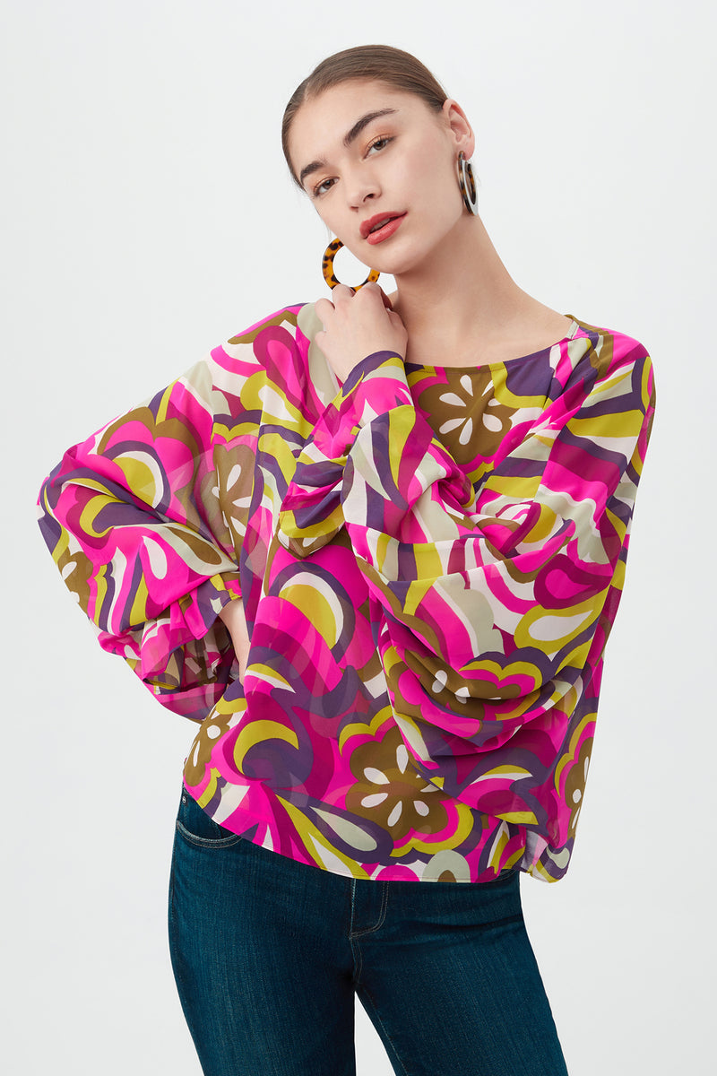 SOHO TOP in TRINA PINK MULTI additional image 3