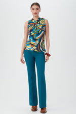CONEY ISLAND TOP in TRIBECA TEAL MULTI additional image 2
