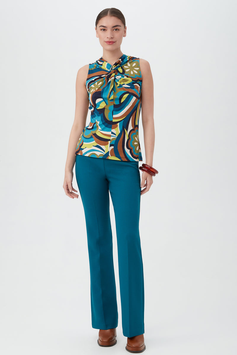 CONEY ISLAND TOP in TRIBECA TEAL MULTI additional image 2