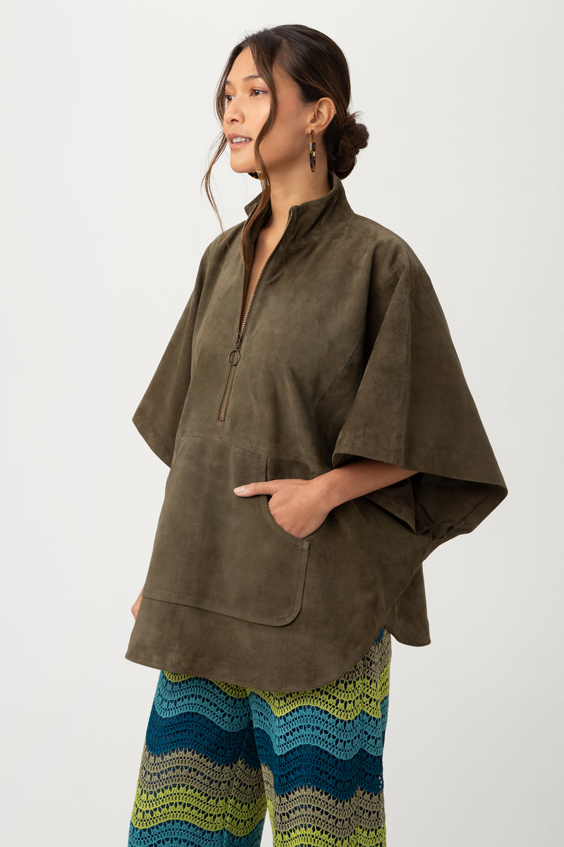 BODHI PONCHO in DARK OLIVE additional image 4