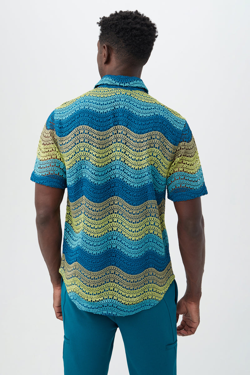 LONG BEACH SHIRT in BETHESDA BLUE MULTI additional image 1