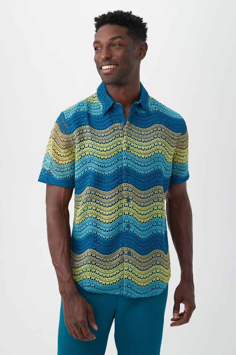 LONG BEACH SHIRT in BETHESDA BLUE MULTI