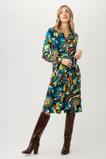 RADIO CITY DRESS in TRIBECA TEAL MULTI additional image 4