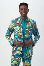 THURSTON BLAZER in TRIBECA TEAL MULTI additional image 4