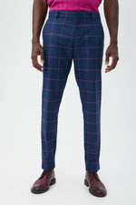 CLYDE SLIM TROUSER in INK/TRINA PINK additional image 1