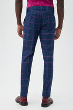 CLYDE SLIM TROUSER in INK/TRINA PINK additional image 2