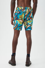 LAWRENCE SHORT in TRIBECA TEAL MULTI additional image 1