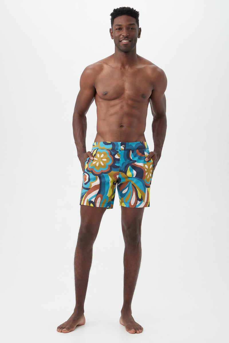 HONOLULU BOARD SHORT in TRIBECA TEAL MULTI additional image 3