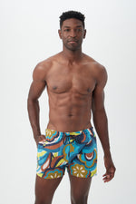 OCEANSIDE SWIM TRUNK in TRIBECA TEAL MULTI