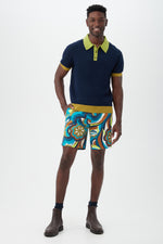 LAWRENCE SHORT in TRIBECA TEAL MULTI additional image 2