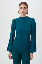 GLOSSY SWEATER in BETHESDA BLUE