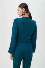 GLOSSY SWEATER in BETHESDA BLUE additional image 1