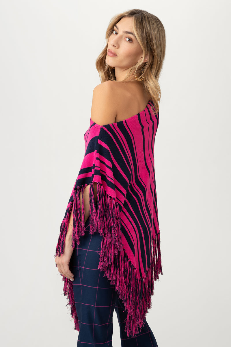 MIRADOR PONCHO in INK/TRINA PINK additional image 9