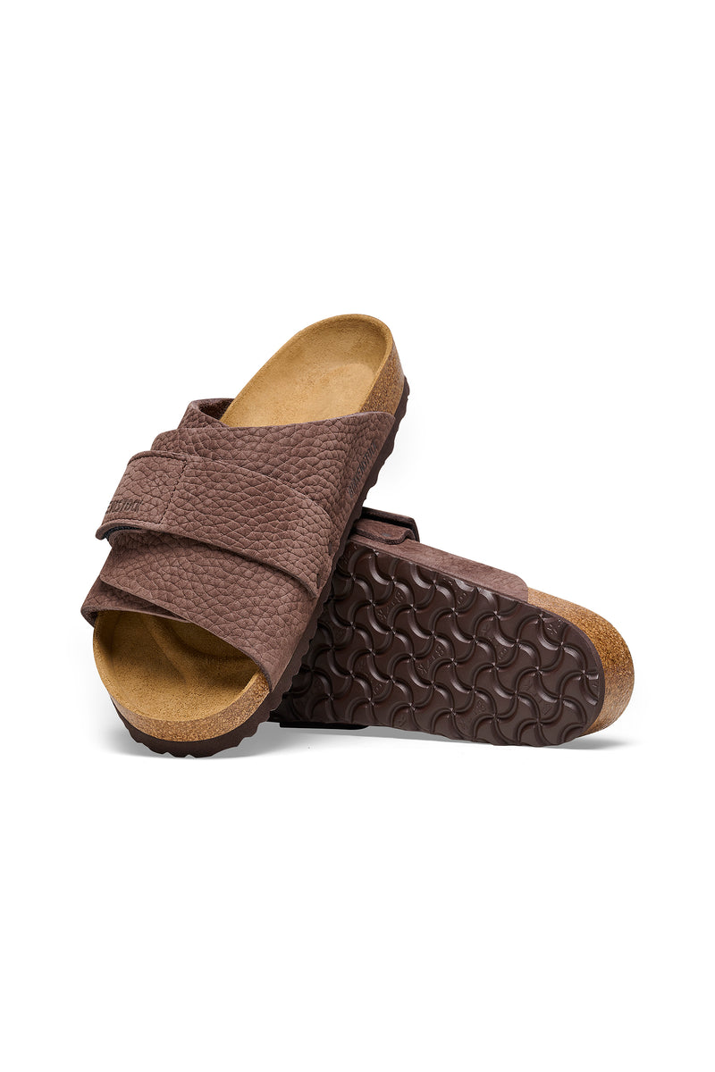 MEN'S KYOTO DARK BROWN NUBUCK SLIDE SANDAL in DARK BROWN additional image 2