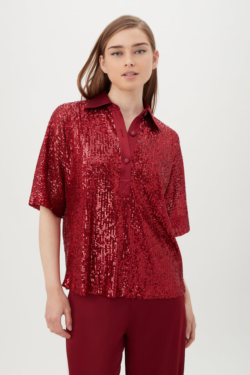 AIKA TOP in RUQA RED additional image 4