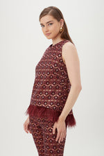 ENA TOP in RUQA RED MULTI additional image 4