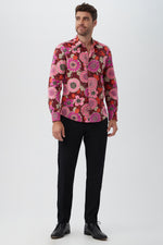 AARON LONG SLEEVE SHIRT in RUQA RED MULTI additional image 2