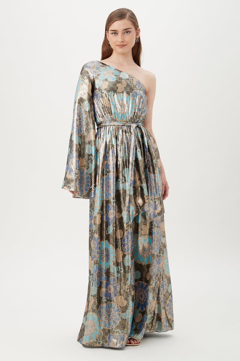 AMIDA DRESS in NIHAN BLUE MULTI