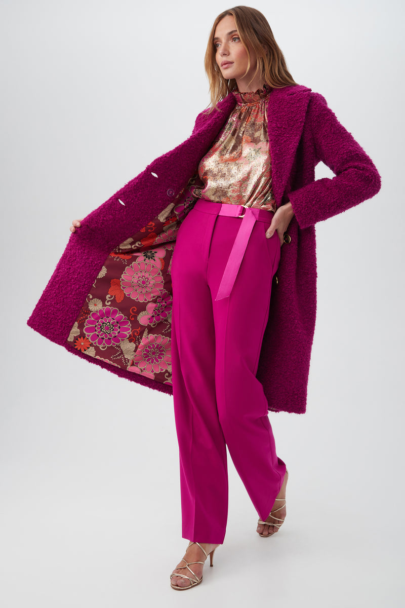 DANTE COAT in FUMIKO FUCHSIA additional image 4