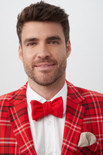 LUXE DRAPE BOW TIE in REINA RED additional image 2
