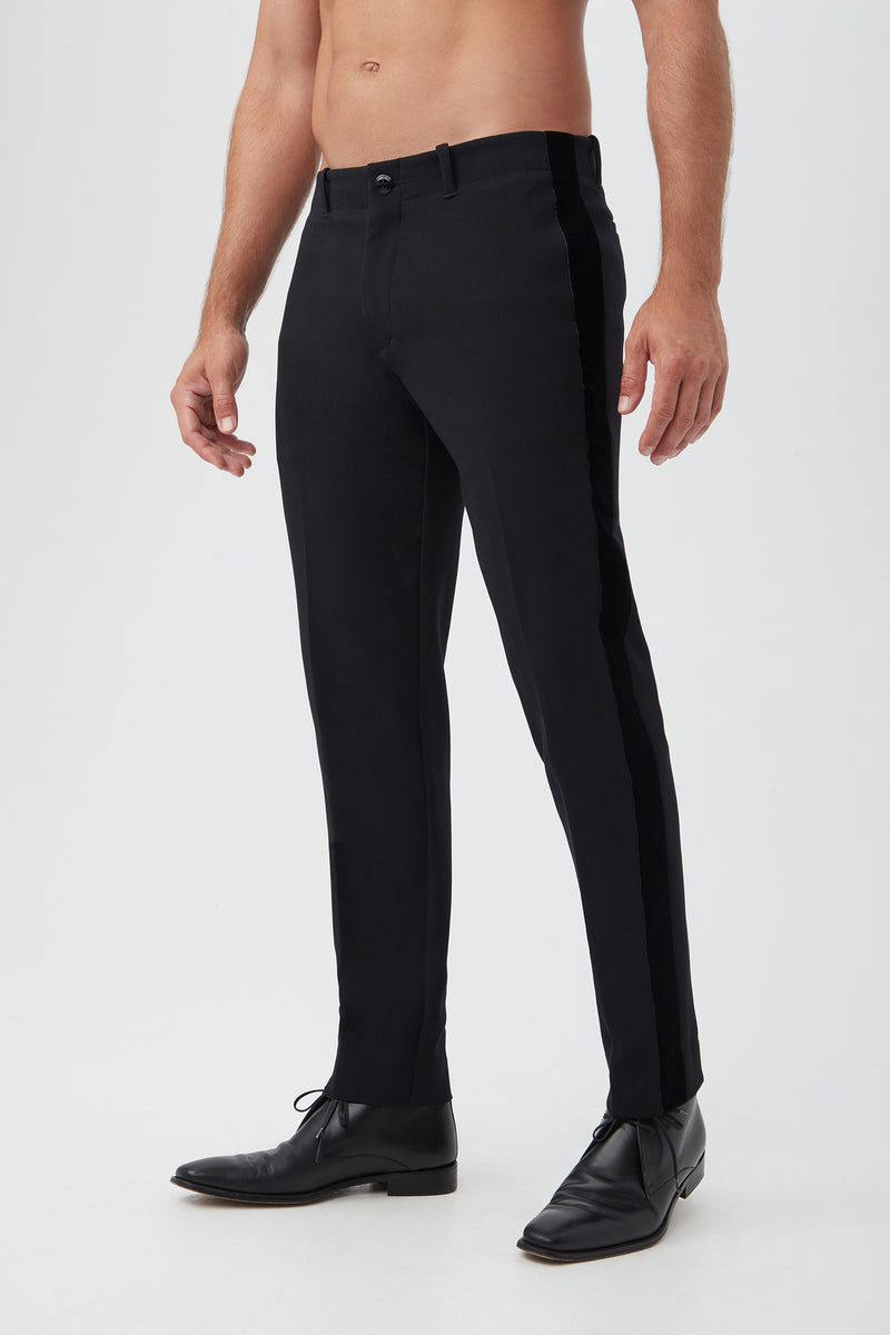 FRASER TUX TROUSER in BLACK additional image 4