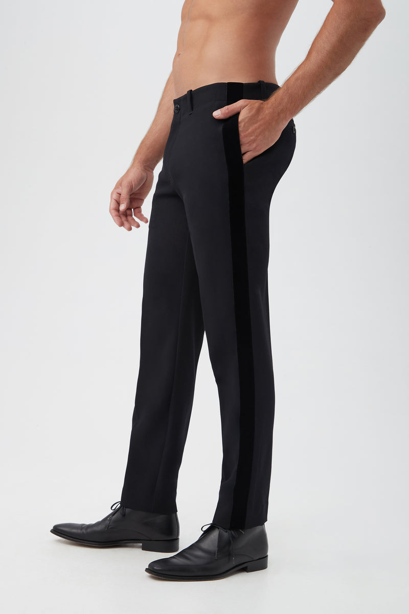 FRASER TUX TROUSER in BLACK additional image 3