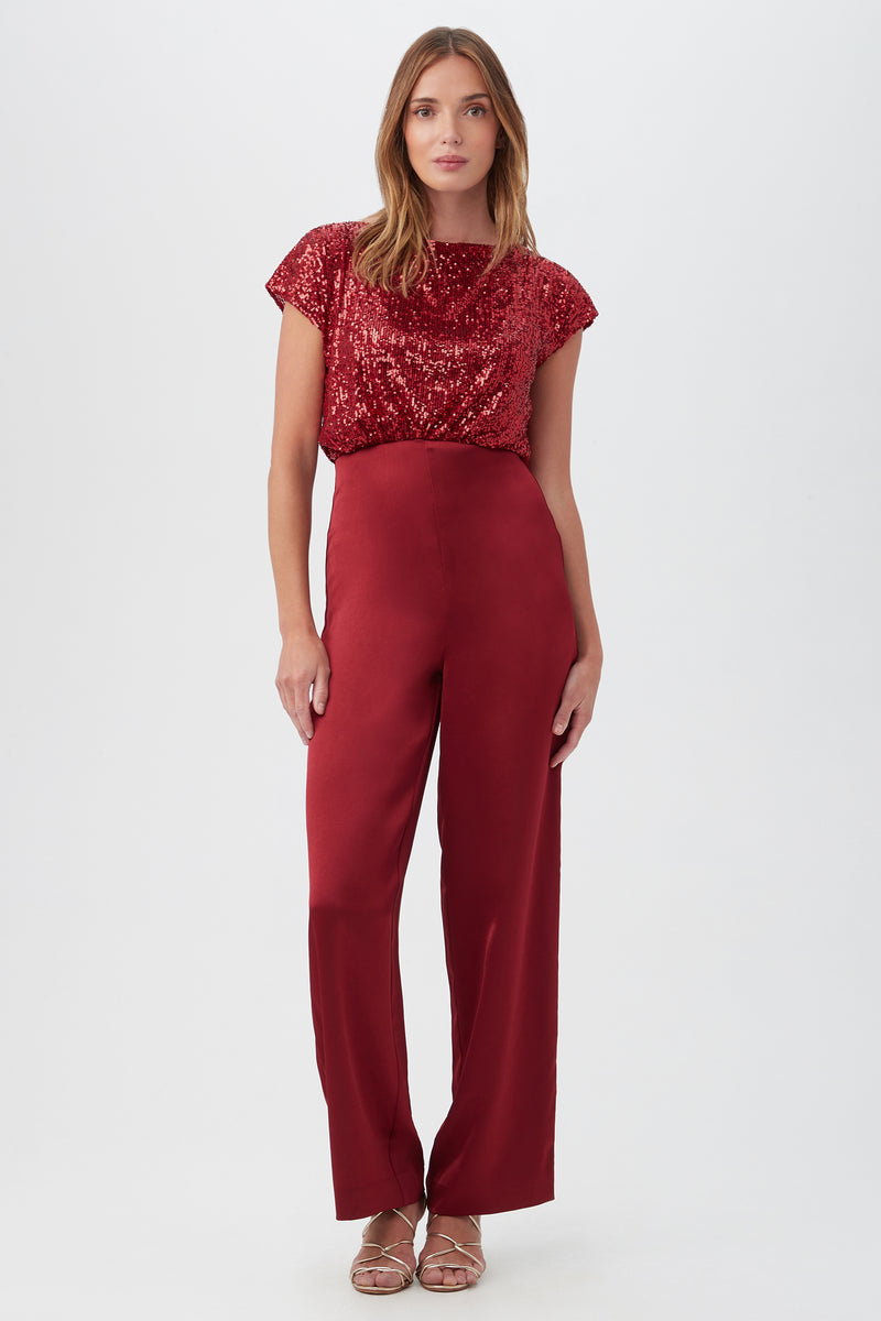 SHIMAI 2 JUMPSUIT in RUQA RED