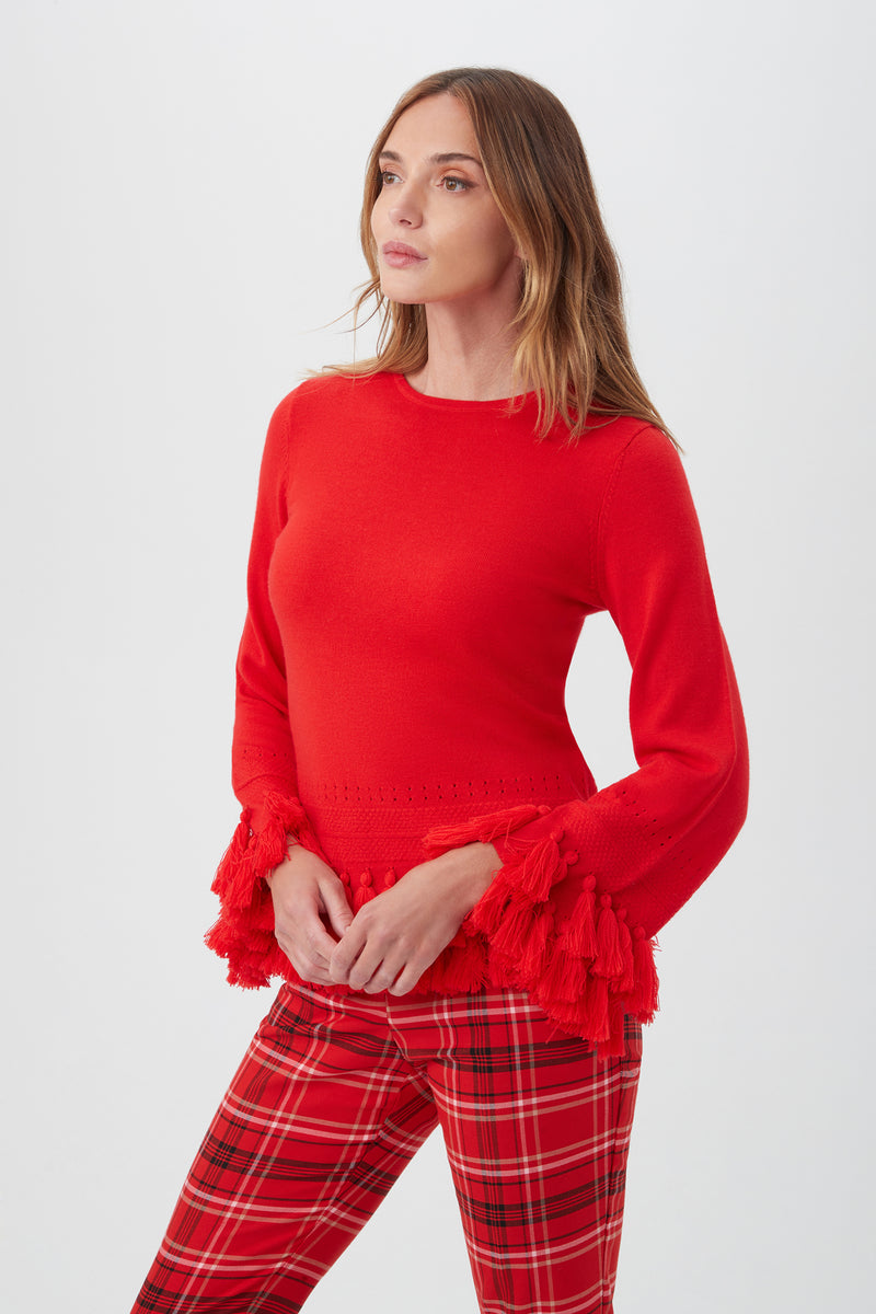 KOKA SWEATER in REINA RED additional image 4