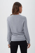 ABIGALE SWEATER in HEATHER GREY additional image 1