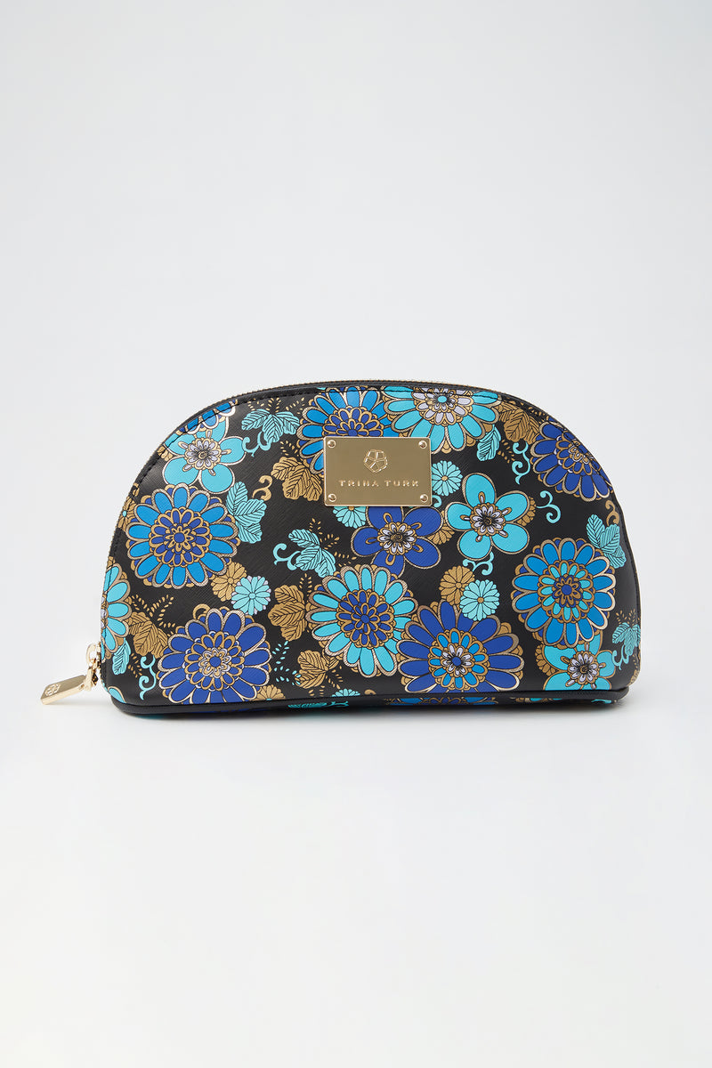 TOKYO BLOSSOM LARGE DOME COSMETIC BAG in NIHAN BLUE MULTI