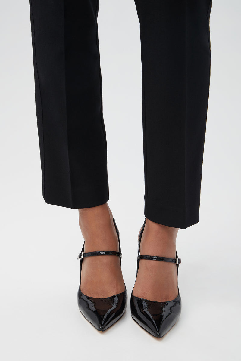 VERNIZ BLACK PATENT LEATHER SLINGBACK PUMP in BLACK additional image 5