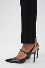 VERNIZ BLACK PATENT LEATHER SLINGBACK PUMP in BLACK additional image 3