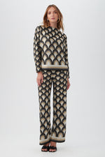 ASIA METALLIC KNIT WIDE-LEG PANT in MULTI additional image 4