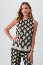 HARUTU METALLIC KNIT SLEEVELESS TOP in MULTI