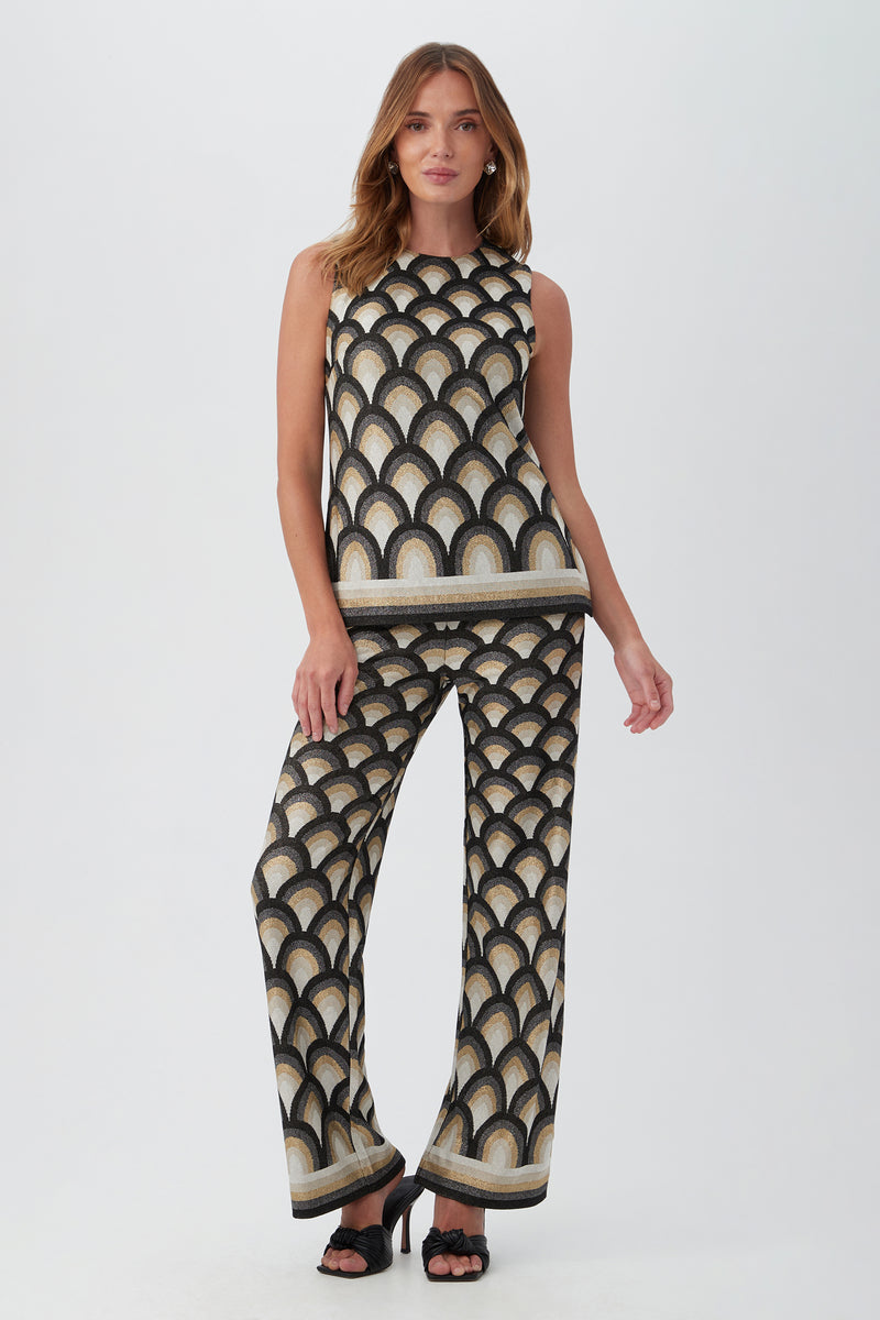 HARUTU METALLIC KNIT SLEEVELESS TOP in MULTI additional image 3
