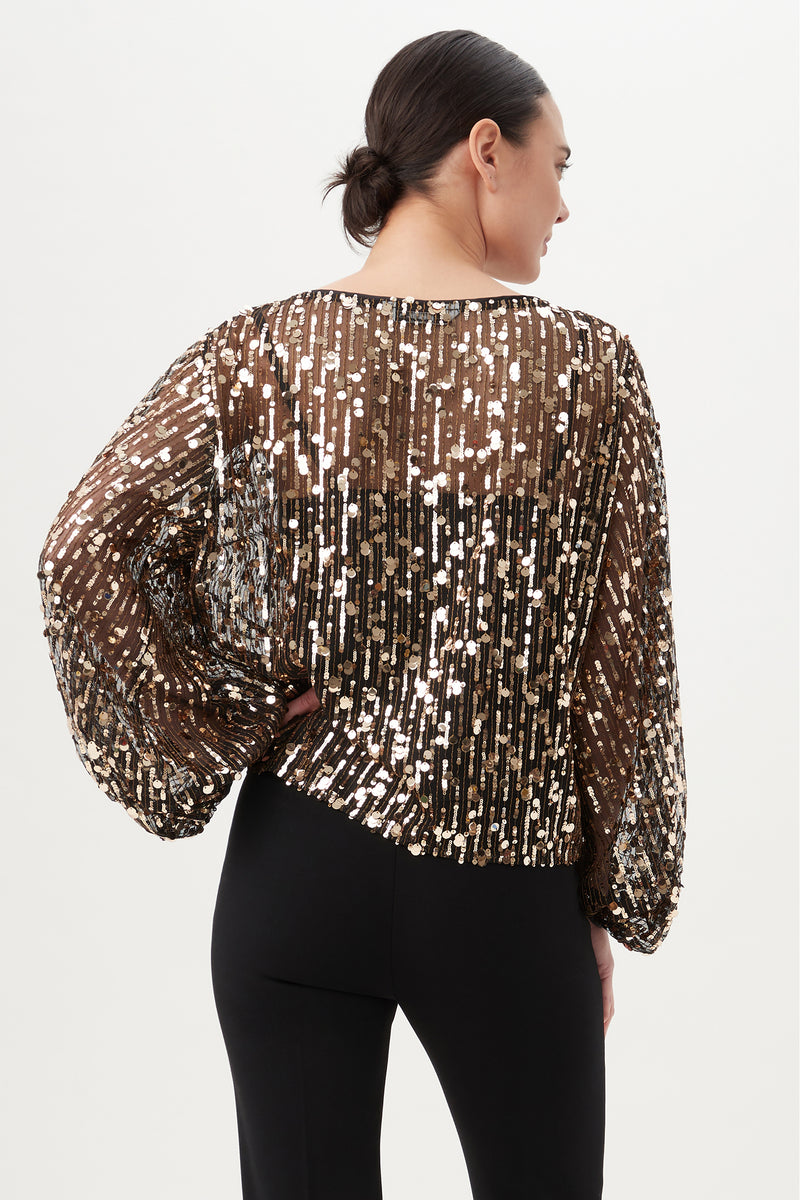 URSA TOP in BLACK/GOLD additional image 1