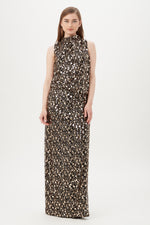 LENAYA 2 DRESS in BLACK/GOLD